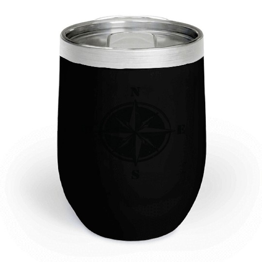 Mountains Nature Adventure Outdoor Compass Chill Wine Tumblers