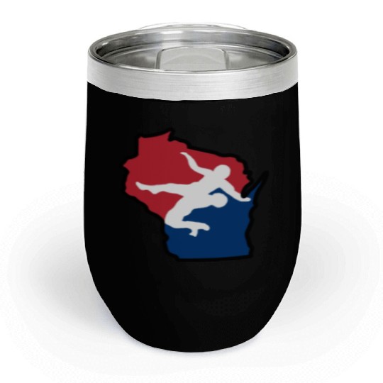 Wisconsin Wrestling Chill Wine Tumblers