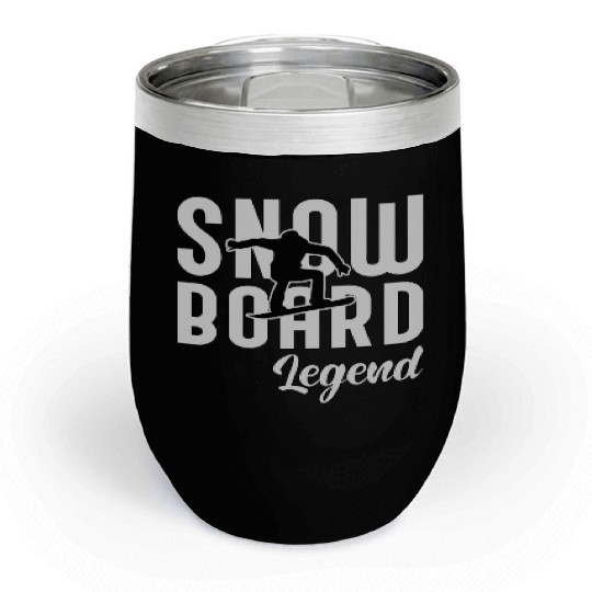 Snowboard Legend Snowboarding Chill Wine Tumblers