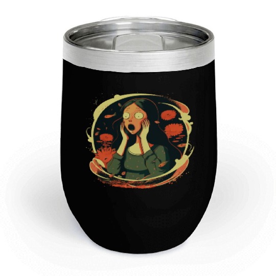 Surreal Scream Lisa Chill Wine Tumblers