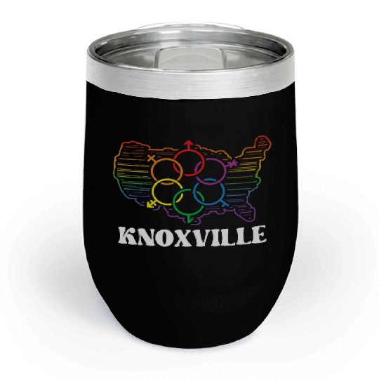 Knoxville Pride Month Pride Flag LGBT Community LG Chill Wine Tumblers