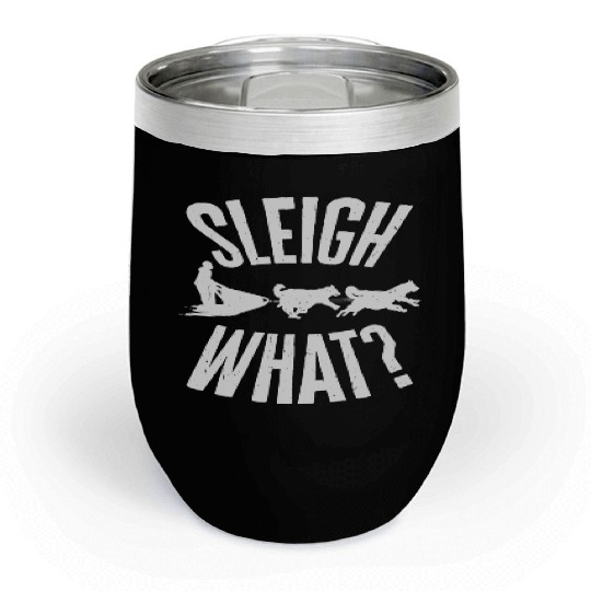 Husky Sledding Sled Dog Racing Alaskan Racers Chill Wine Tumblers