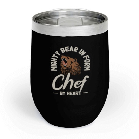 Chef Beast Animal Lover Bear Cooking Chill Wine Tumblers
