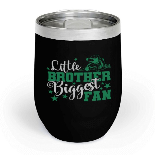Little Brother Biggest Fan Wrestling Show Match Chill Wine Tumblers