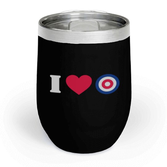 I Love Curling Chill Wine Tumblers