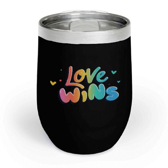 Love Wins pride month Chill Wine Tumblers