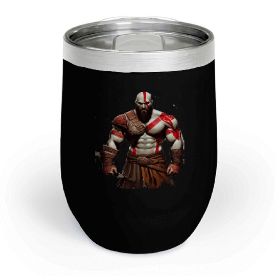 iconic Kratos, the God of War Chill Wine Tumblers