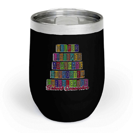 School Counselor Back To School Chill Wine Tumblers