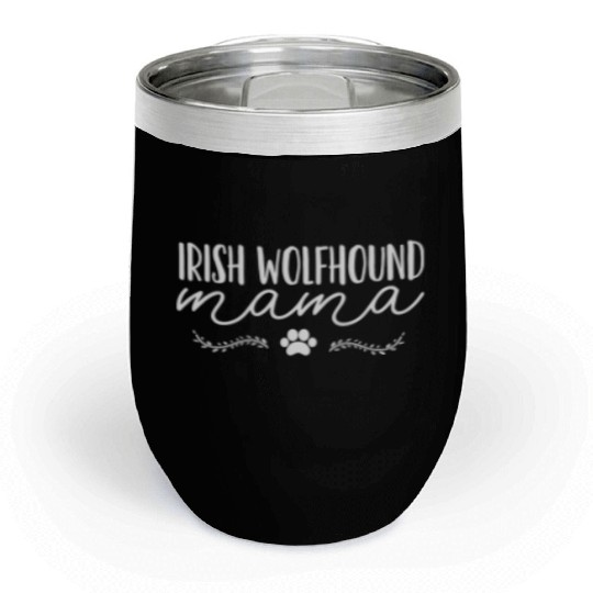 Irish Wolfhound Dog Mom Chill Wine Tumblers