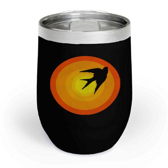 Caged Bird Sunrise gift Chill Wine Tumblers