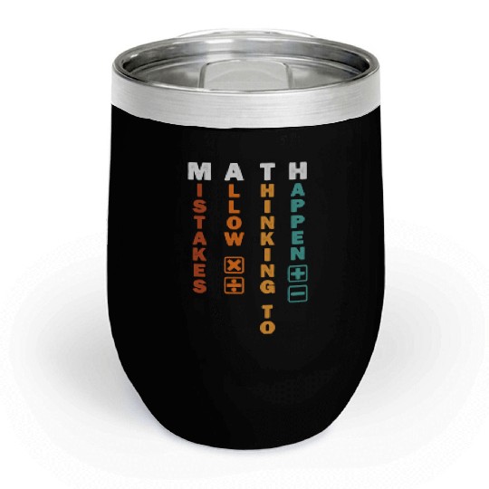 Math Teacher Math Symbols Student Equation Chill Wine Tumblers