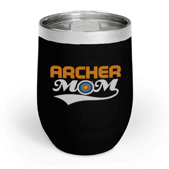 Archer Mom Bow & Arrows Target Archery Chill Wine Tumblers