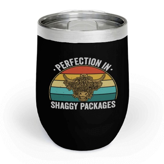 Perfection In Shaggy Packages Highland Cow Chill Wine Tumblers