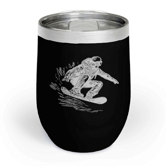 Snowboarding Jump Style Crass Snowboard Move Chill Wine Tumblers