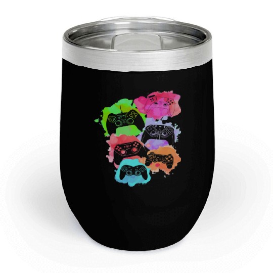Control All Gamer Video Game Lover Controller Cute Chill Wine Tumblers