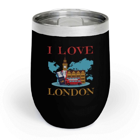 I Love London UK Travel more adventure Exploring Chill Wine Tumblers