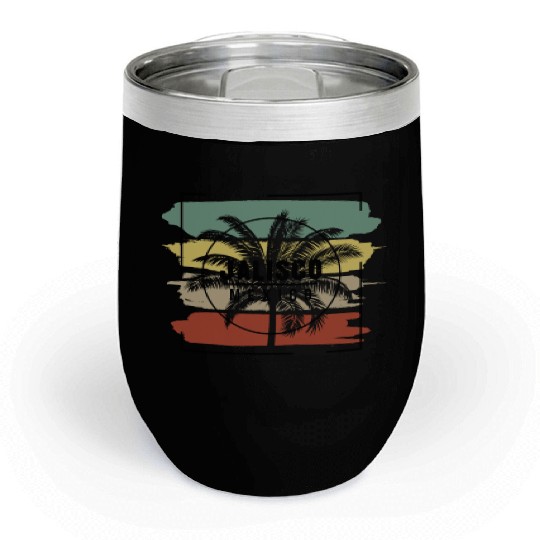 Jalisco Mexico Palm Tree Retro Artistic Chill Wine Tumblers