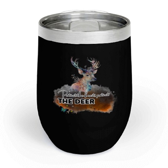 Forest Guardian Deer Chill Wine Tumblers