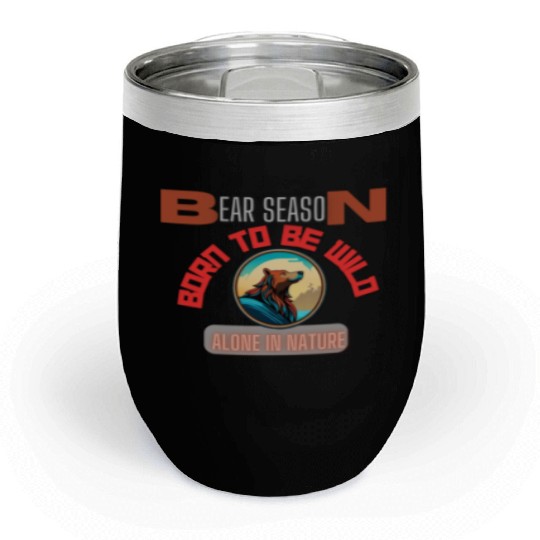 BORN TO BE WILD BEAR Chill Wine Tumblers