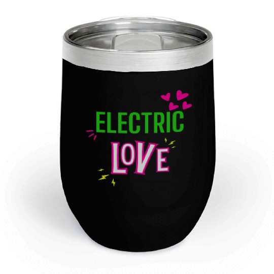 Electric Love in Neon Colors: Romance and Fun! Chill Wine Tumblers
