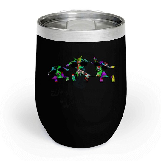 Hippie Goats playing guitar remembering Woodstock Chill Wine Tumblers