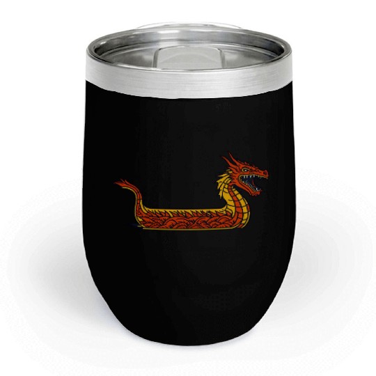 Dragon Boat Chill Wine Tumblers