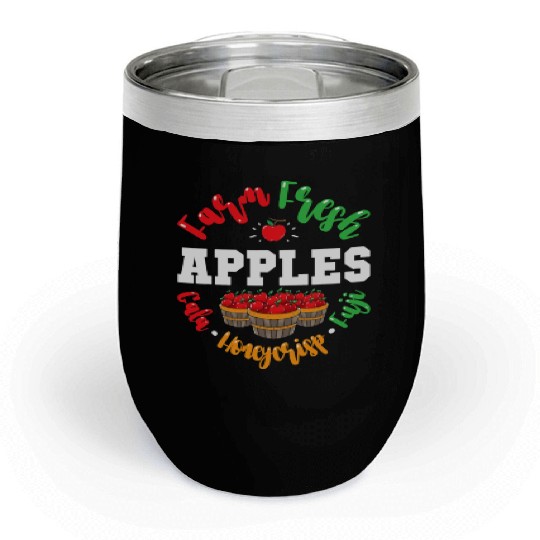 Apple Picking Farmer Fall For Toddlers Kids Women Chill Wine Tumblers