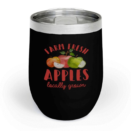 Apple Picking Farm Fresh Apples Farmer For Kids Chill Wine Tumblers
