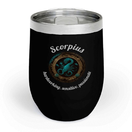 Scorpius Zodiac Sign Scorpio Astronomy Chill Wine Tumblers