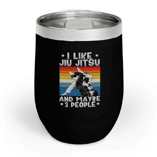 Jiu Jitsu BJJ Martial Arts MMA Combat Fighting Chill Wine Tumblers