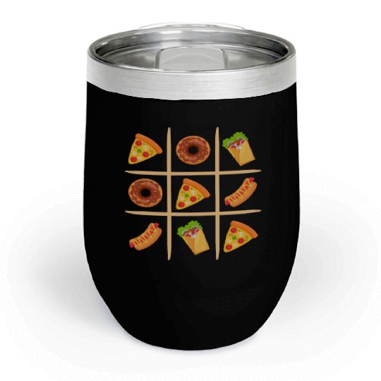 Tic Tac Toe Pizza Wins Chill Wine Tumblers
