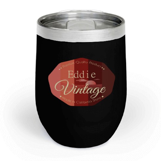 Eddie First Name Vintage Chill Wine Tumblers