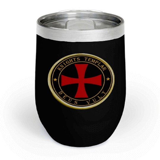 Knights Templar Deus Vult Chill Wine Tumblers