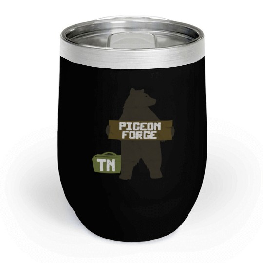 Pigeon Forge Tennessee Great Smoky Mountains Bear Chill Wine Tumblers