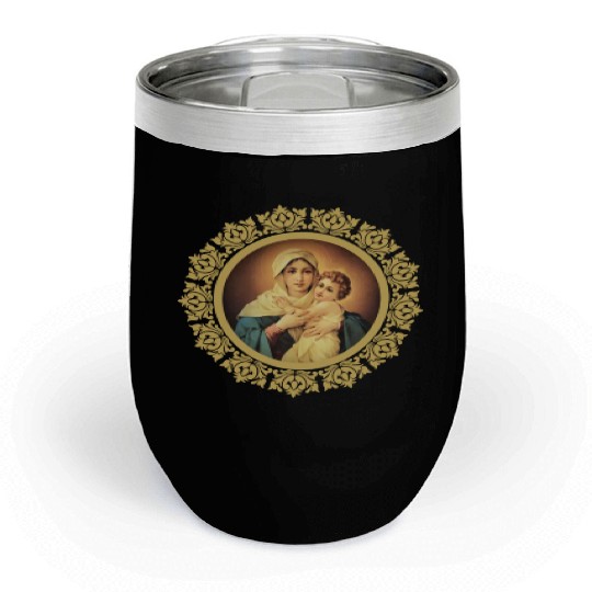 Our Lady Mother Catholic Chill Wine Tumblers