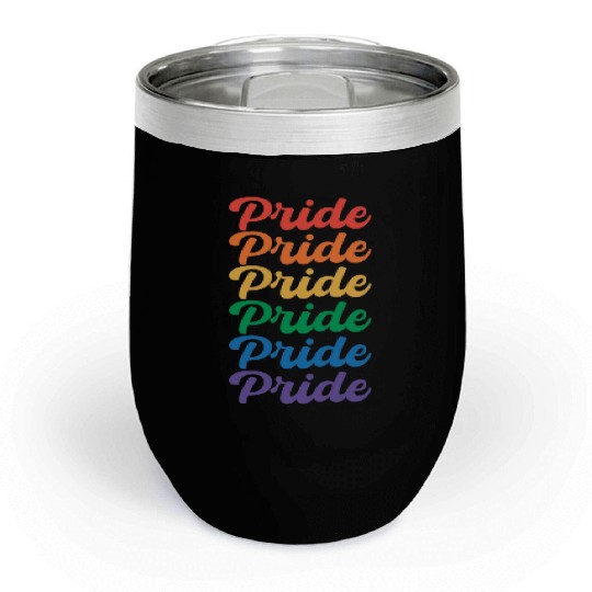 Rainbow Pride Month LGBT Ally Chill Wine Tumblers