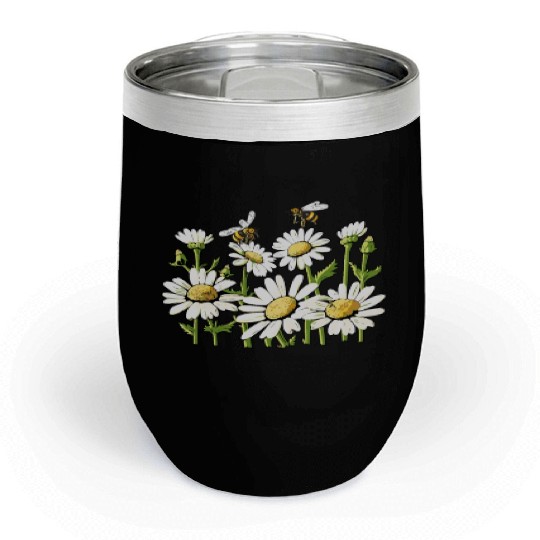 Marguerites Daisy Summer Daisies Flower Garden Chill Wine Tumblers