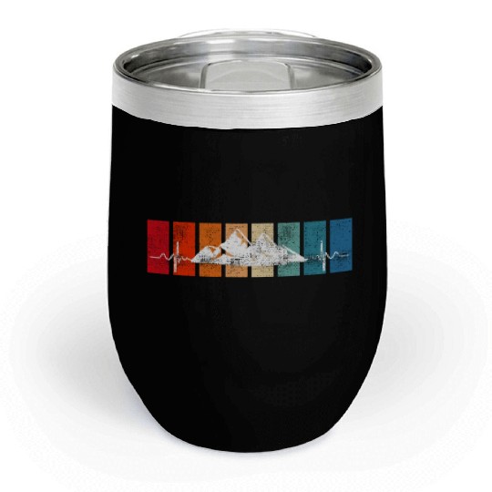 Mountaineering Summit Hiker Mountain love Chill Wine Tumblers