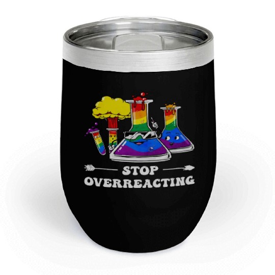 Gay Pride Rainbow Flag Science Teacher Chill Wine Tumblers