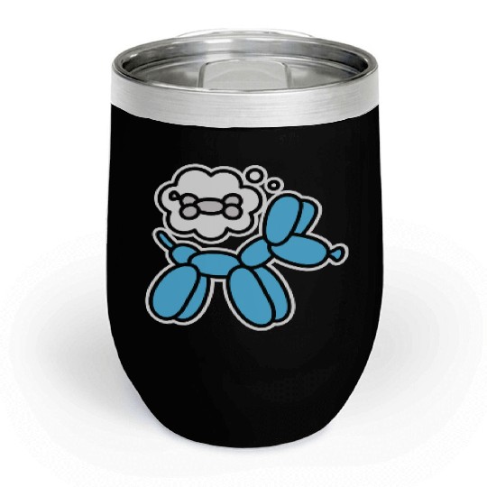 Balloon dog and bone Balloon artist Balloon animal Chill Wine Tumblers