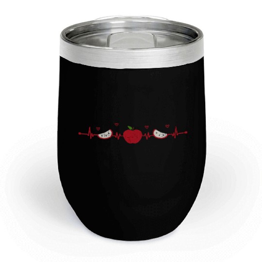 Apples Heartbeat Apple Picking Farmer Picker Chill Wine Tumblers