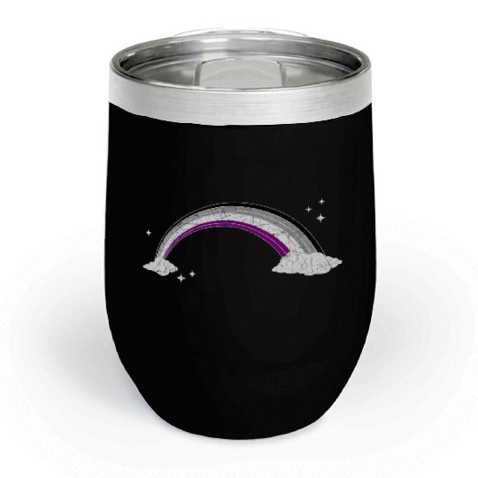 Ace Pride Month Asexual Flag Rainbow Lgbtq Asexual Chill Wine Tumblers