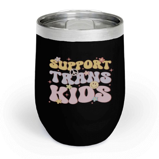 Support Trans Kids, LGBT Pride Month Chill Wine Tumblers