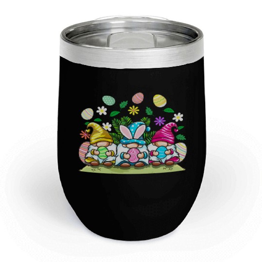 Happy Easter Gnomes Egg Hunting For Chill Wine Tumblers