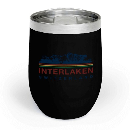 Switzerland Interlaken Swiss Mountain Climbing Chill Wine Tumblers
