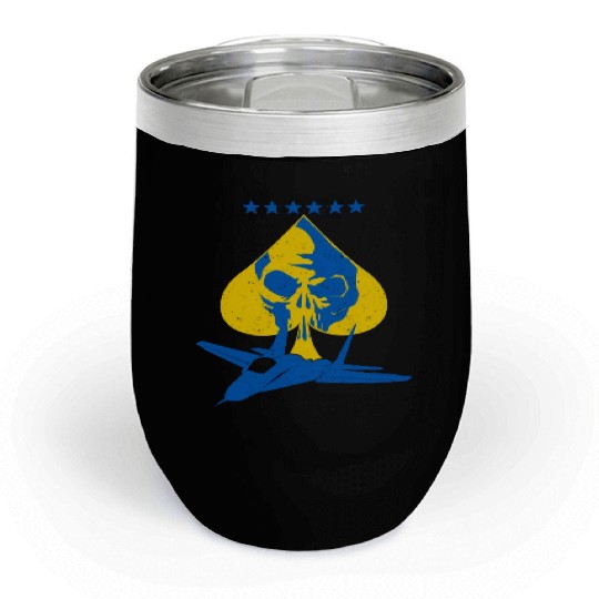 The Ghost Of Kyiv Kiev Ukraine Ace Fighter Pilot Chill Wine Tumblers