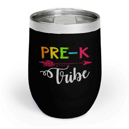 Team Pre K Teacher Tribe Back To School Chill Wine Tumblers