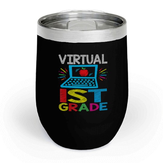 Virtual 1st Grader Back to School Chill Wine Tumblers