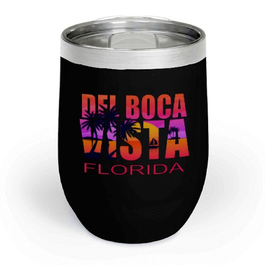 Del Boca Vista Retirement Community Novelty Chill Wine Tumblers