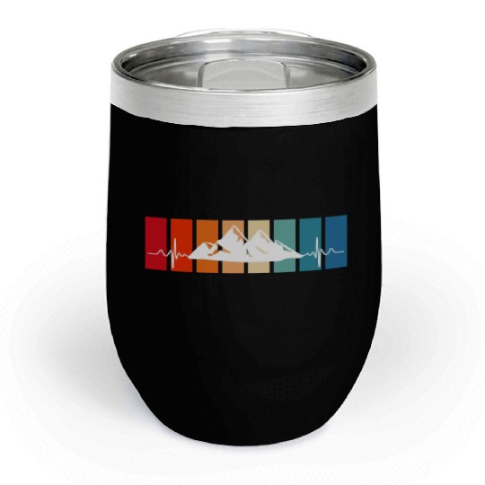 Mountaineering Summit Hiker Mountain love Chill Wine Tumblers